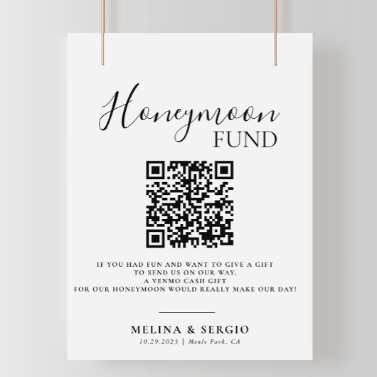 Minimalistisch calligrafisch huwelijksfonds poster