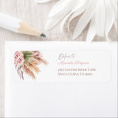 Minimalistisch Callygrafiescript Boho Pampass Gras Etiket (Insitu)