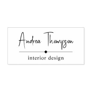 Minimalistisch Casual Manuscript Serif Business Zelfinktende Stempel