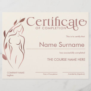Minimalistisch certificaat van voltooiing van het