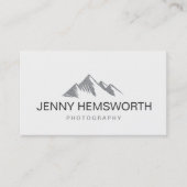 Minimalistisch Chic Faux Silver Mountains Visitekaartje (Voorkant)