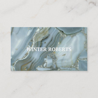 Minimalistisch chic goud glitter marmer visitekaartje
