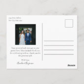 Minimalistisch chic Hand Lettered Wedding 2 Foto Briefkaart (Achterkant)