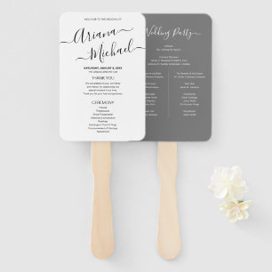 Minimalistisch Chic Mod Grey and White Wedding Pro Handwaaier