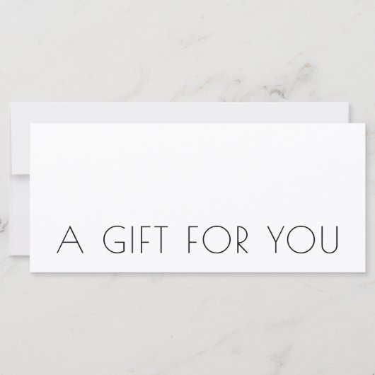 Minimalistisch Chic Modern Gift Certificate (Voorkant)