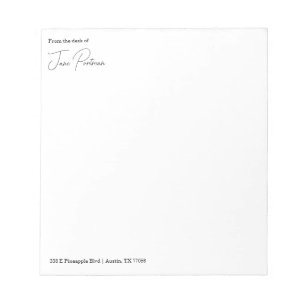 Minimalistisch chic   Van het bureau van Notitieblok