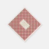 Minimalistisch Chinees Rode Dubbelgeluk Servetten (Hoek)