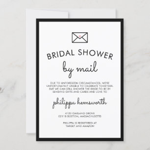 Minimalistisch chique Vrijgezellenfeest per post Kaart