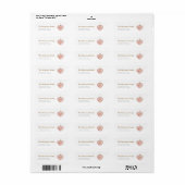 Minimalistisch Christmas Heart Ornament Etiket (Full Sheet)