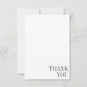 Minimalistisch Classic Black Typography Photo Wedd Bedankkaart (Voorkant)