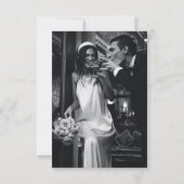 Minimalistisch Classic Black Typography Photo Wedd Bedankkaart (Achterkant)