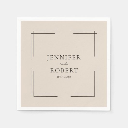 Minimalistisch Classic Neutral Light Beige Servet (Voorkant)