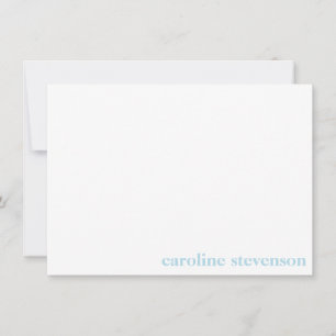 Minimalistisch Classic Typography Custom Pastel Bl Notitiekaartje