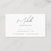 Minimalistisch Classy Script-Visitekaartje Visitekaartje (Achterkant)