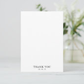 Minimalistisch Classy Simple 2 Photo Wedding Bedankkaart (Staand voorkant)