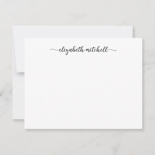 Minimalistisch 'Clean Girly'-script Notitiekaartje (Voorkant)