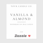 Minimalistisch Clear Candle Label (Vel)