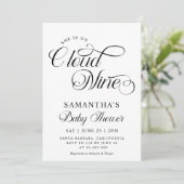 Minimalistisch Cloud Nine Baby shower Kaart (Staand voorkant)