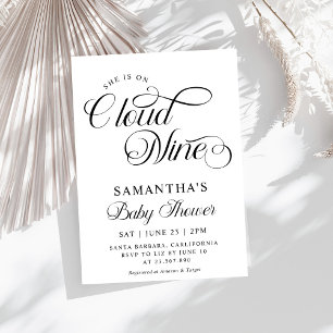 Minimalistisch Cloud Nine Baby shower Kaart