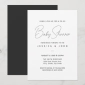 Minimalistisch Co-Ed Modern Baby shower Kaart (Voorkant / Achterkant)