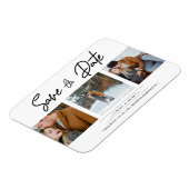 Minimalistisch collage 3 Aangepaste foto's Engaged Magneet (Linkerzijde)