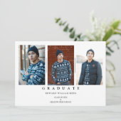Minimalistisch collage 3 Foto's Afstuderen Afstude Kaart (Staand voorkant)