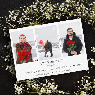 Minimalistisch collage 3 Foto's Paars Weddenschap