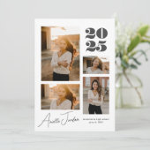 Minimalistisch collage Afstuderen jaar | Fotocolla Kaart (Staand voorkant)