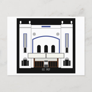 Minimalistisch Columbia Theater Feestdagenkaart