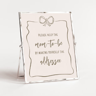minimalistisch coquette Baby shower-enveloppenstat Poster