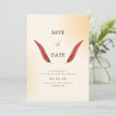 Minimalistisch crème-typografie van de steekproef kaart (Staand voorkant)