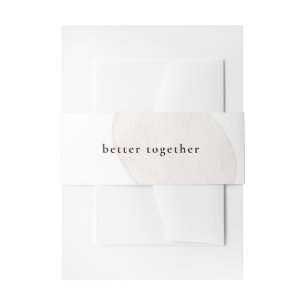 Minimalistisch crème uitnodigingen wikkel