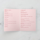 Minimalistisch Crimson Red huwelijksprogramma Programma (Binnen)