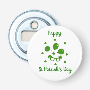Minimalistisch Cute Happy St Patrick's Day Button Flesopener