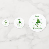 Minimalistisch Cute Happy St Patrick's Day Confetti (Achterkanten)