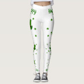 Minimalistisch Cute Happy St Patrick's Day Leggings (Voorkant)