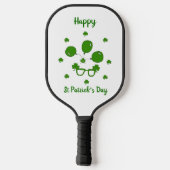 Minimalistisch Cute Happy St Patrick's Day Pickleball Paddle (Achterkant)