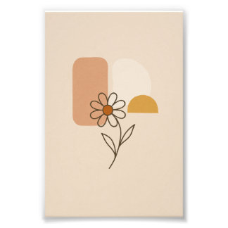 Minimalistisch Daisy Flower Poster