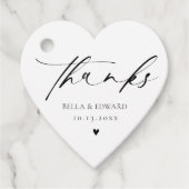 Minimalistisch dank u bruiloft gunsten Labels (Voorkant)