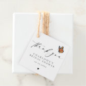 Minimalistisch dank u monarch vlinder bedankjes labels (In situ)