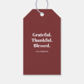 Minimalistisch Dankbaar Erkentelijk Gezegend Thank Cadeaulabel (Voorkant)