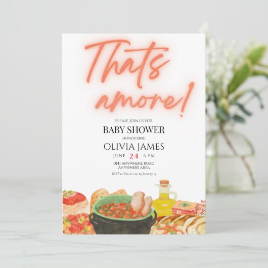 Minimalistisch dat is meer baby shower kaart (Staand voorkant)