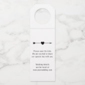 minimalistisch | De datum opslaan | Flesje Label | (Achterkant)