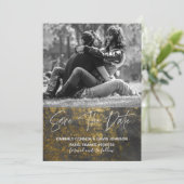 minimalistisch |De datumtypografie opslaan | Faux Save The Date (Staand voorkant)