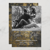 minimalistisch |De datumtypografie opslaan | Faux Save The Date (Voorkant / Achterkant)