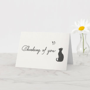 Minimalistisch 'Denk aan Jou' Crème Kat Verlies Co Kaart