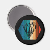 Minimalistisch dennenbos magneet (Voorkant / Achterkant)