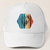 Minimalistisch dennenbos trucker pet (Voorkant)