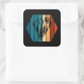 Minimalistisch dennenbos vierkante sticker (Tas)