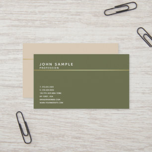 Minimalistisch design  elegante kleurenharmonie visitekaartje